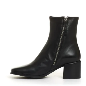 stivaletto pelle nera tacco 60 mm