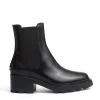 stivaletto pelle nero carroarmato 60 mm