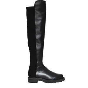 Stuart Weitzman: Over the Knee Black Leather Boots