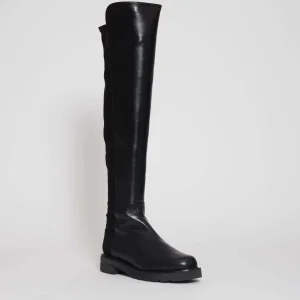 Stuart Weitzman: Over the Knee Black Leather Boots