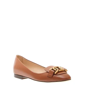 TOD'S - Ballerina con fibbia in pelle dorata: eleganza e stile