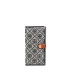zip slim wallet tessuto logo blu