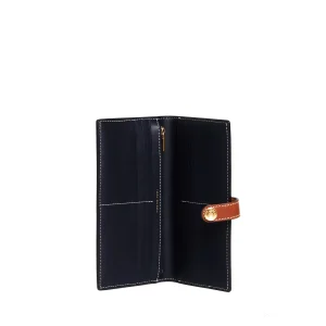 zip slim wallet tessuto logo blu